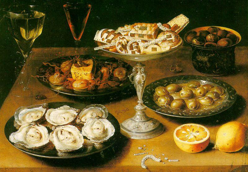 Osias Beert Still Life with Oysters and Pastries oil painting picture